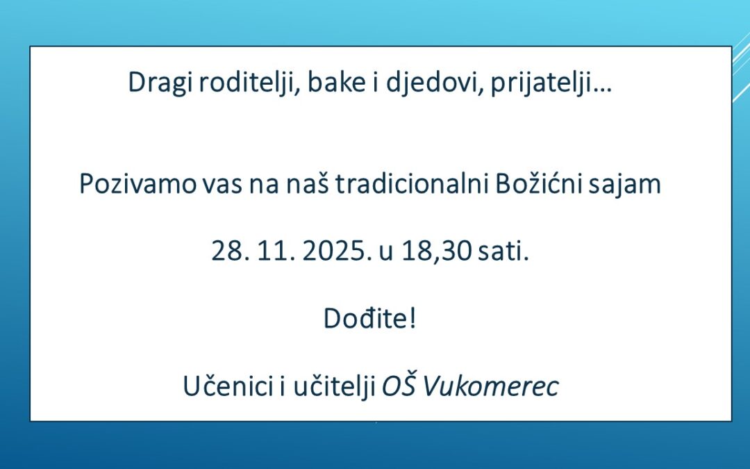 POZIVNICA ZA BOŽIĆNI SAJAM